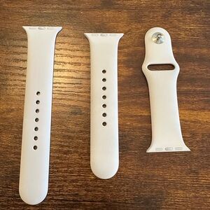 Authentic light gray Apple Watch Sport band for 40mm watch.